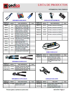 HERRAMIENTAS DE CORTE Y CRIMPADO