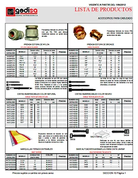 ACCESORIOS PARA CABLEADO