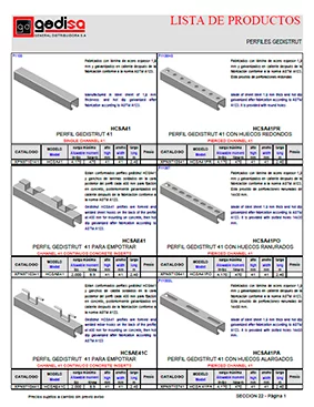SOPORTERÍA Y PERFILES GEDISTRUT